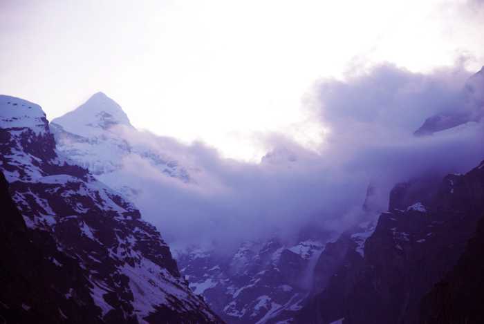 バドリナートの夕陽700