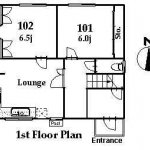 guesthouse sharehouse TACHIKAWA RETRO HOUSE floorplan1