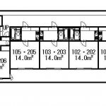 guesthouse sharehouse オークアパートメント新小岩 floorplan1