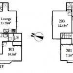 guesthouse sharehouse 오크하우스 타케노츠카 floorplan1