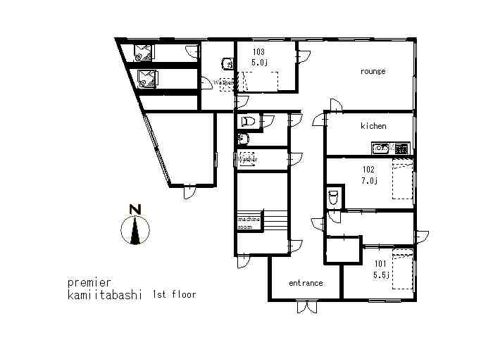 guesthouse sharehouse PREMIERE KAMI ITABASHI floorplan1