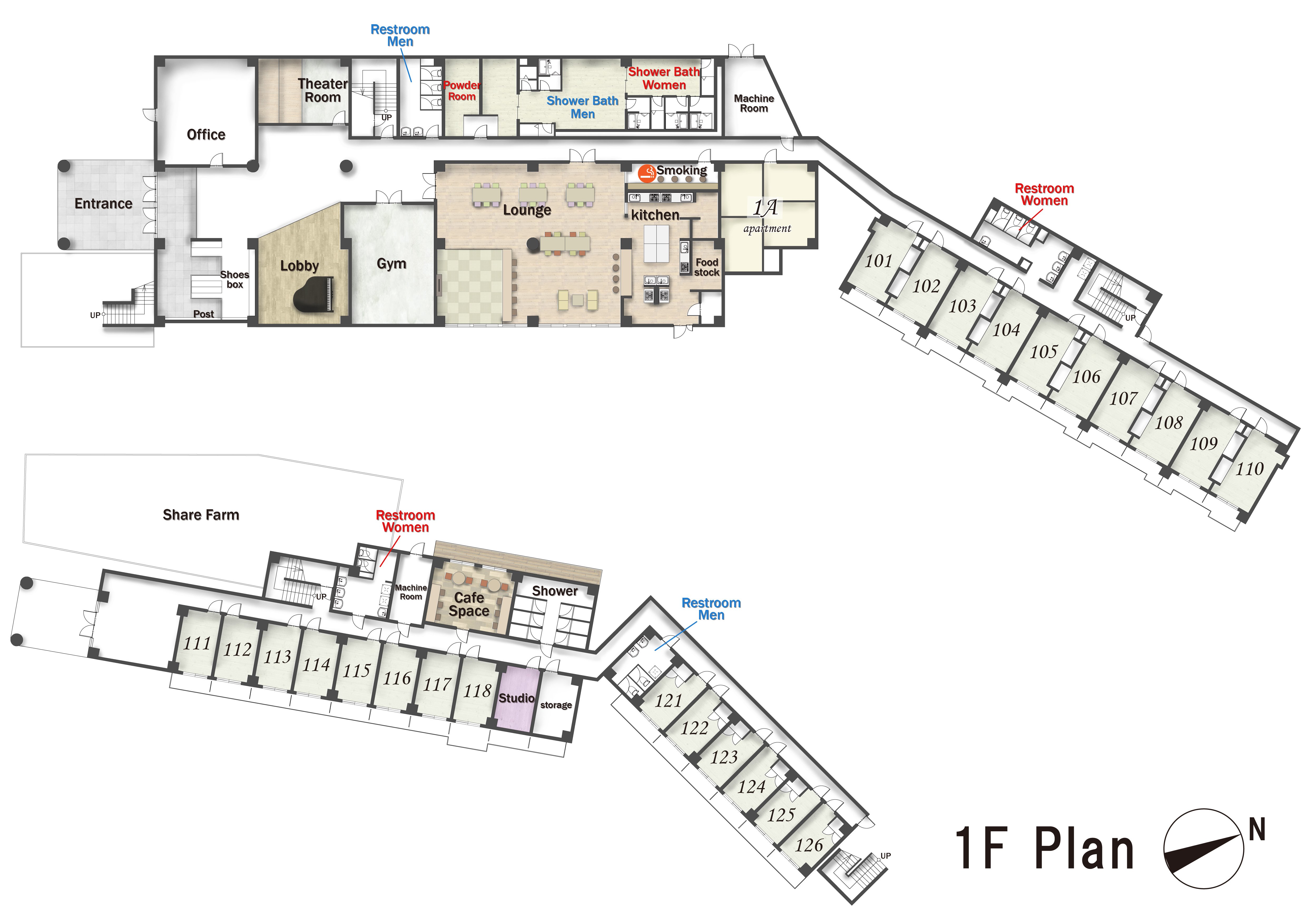 guesthouse sharehouse SOCIAL RESIDENCE HAIJIMA floorplan1