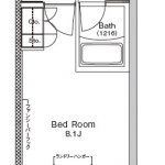 guesthouse sharehouse 프라우드 플랫 몬젠나카초 V floorplan
