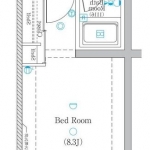 guesthouse sharehouse DIPS, devant la gare de Takadanobaba floorplan