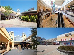 There is a big shopping mall nearby